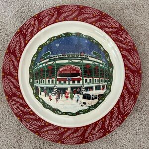 Wrigley Field Holiday Decorative Serving Plate - Red